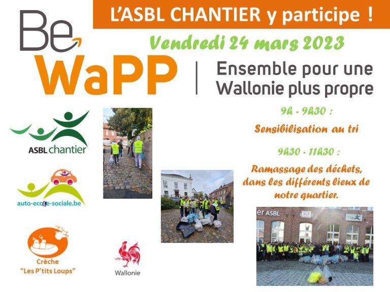 Wallonie Plus Propre Vendredi 24 mars 2023