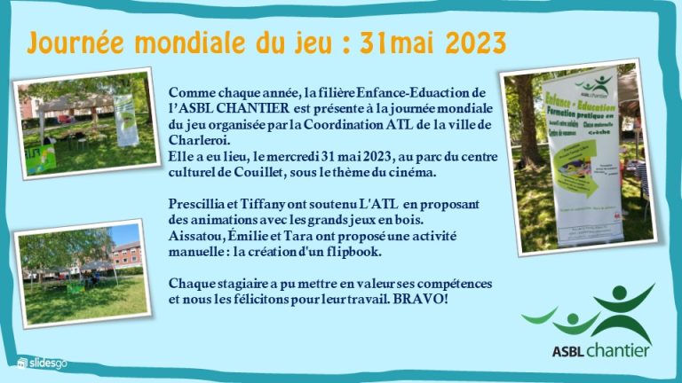 Journée mondiale du jeu 31 05 2023 EE